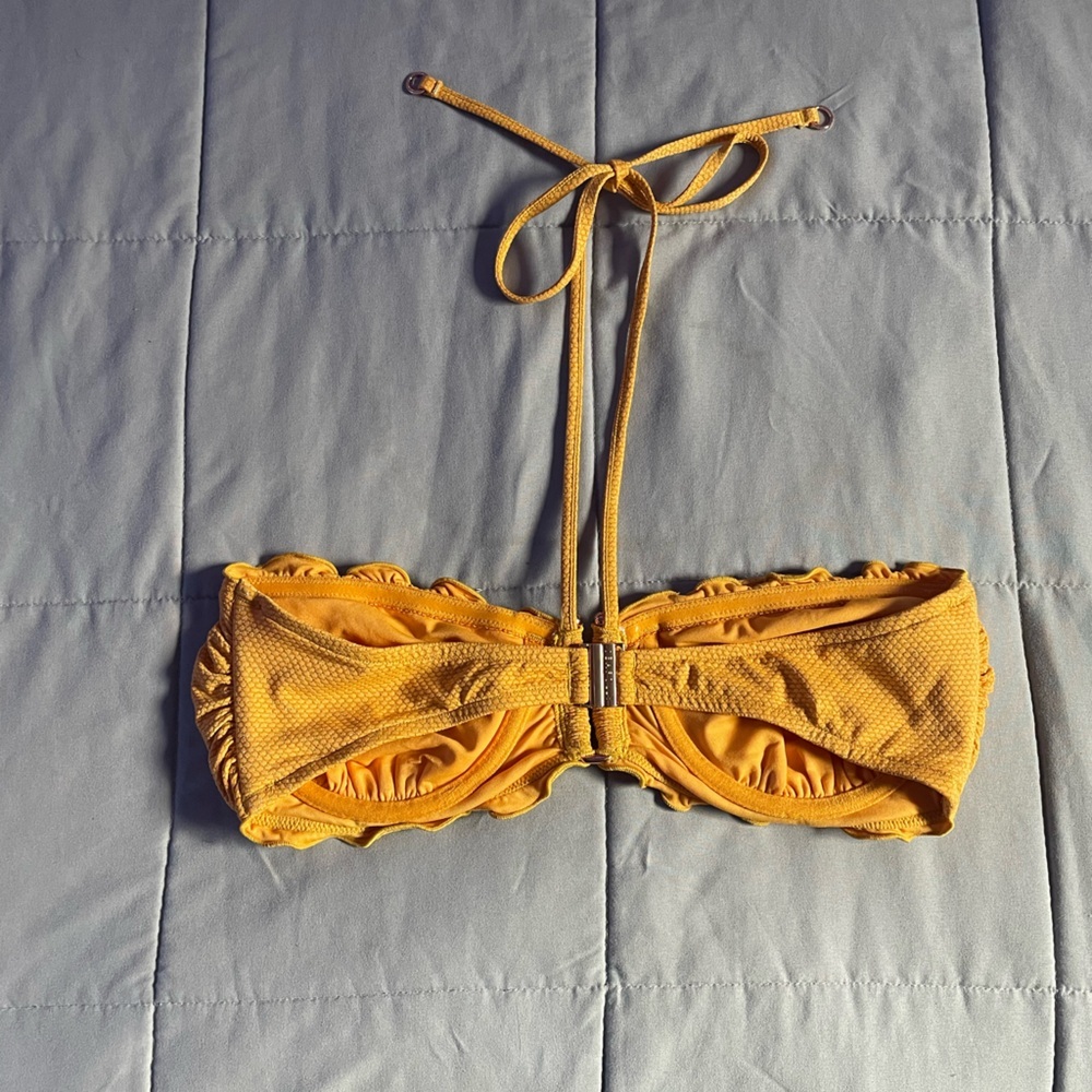 Seafolly | Stardust U-Tube Bandeau Bikini Top in Saffron | Swim Top | NWOT - Picture 4 of 16